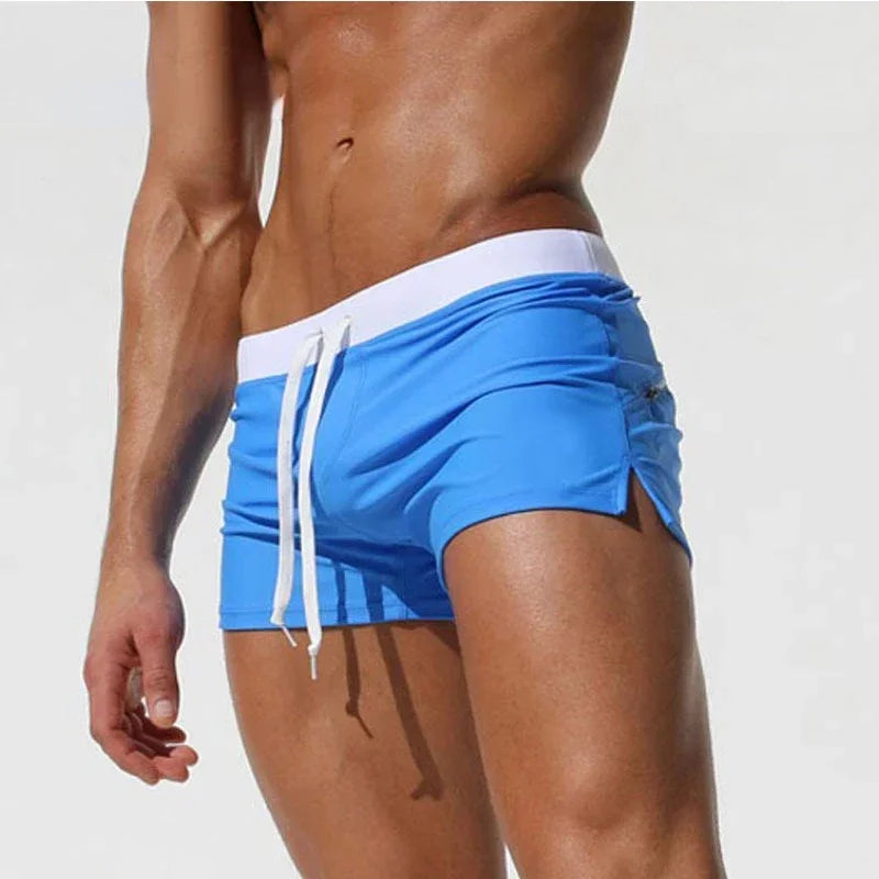 Summer New Quick Dry Mens Swim Shorts Summer Board Surf Swimwear Beach Short Male Running Gym Man Plus Size Trunks