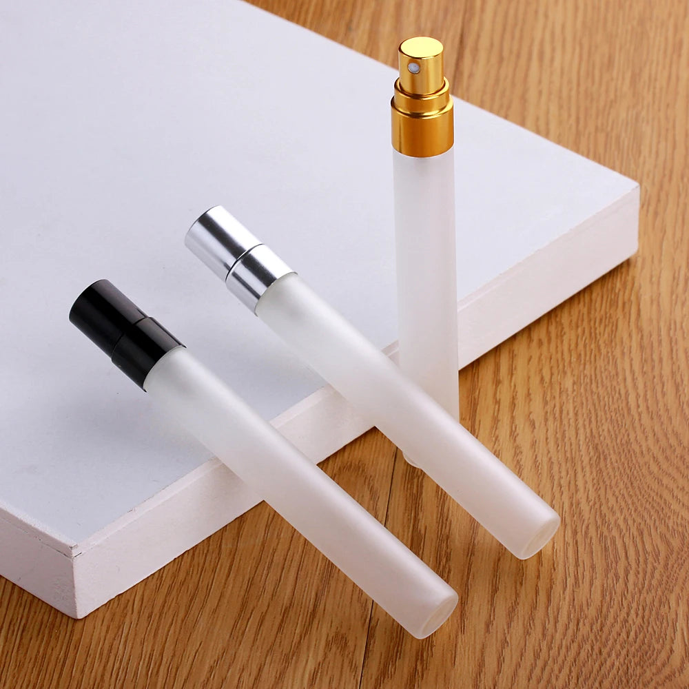 5ml 10ml Clear Frosted Glass Perfume Bottle Spray Atomizer Empty Sample Vials Refillable Mini Sprayer Bottle