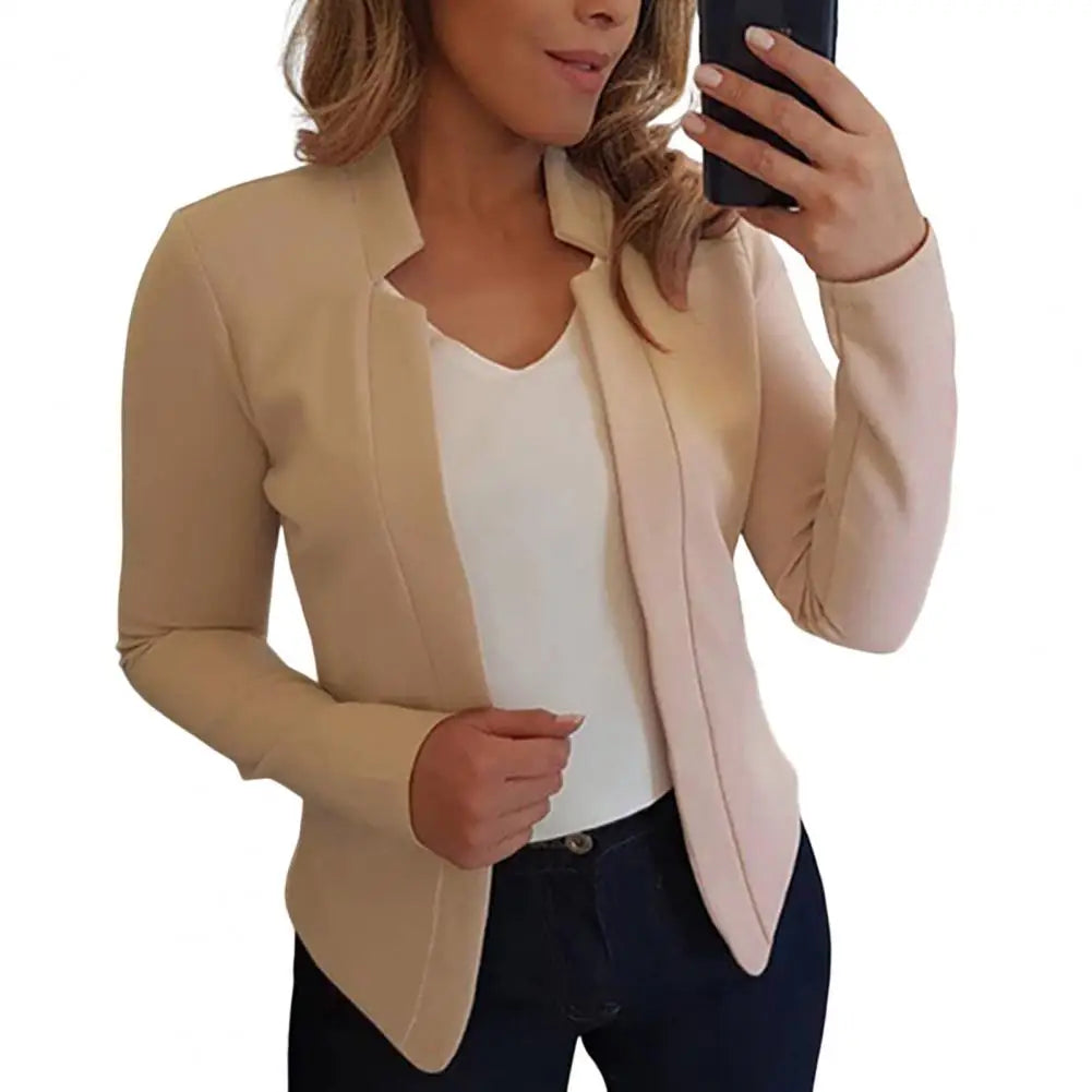 Trendy Women Blazer Slim Fit Business Outwear Plus Size Spring Coat  OL Style Lady Blazer for Work Mujer 2022 Fashion Ins