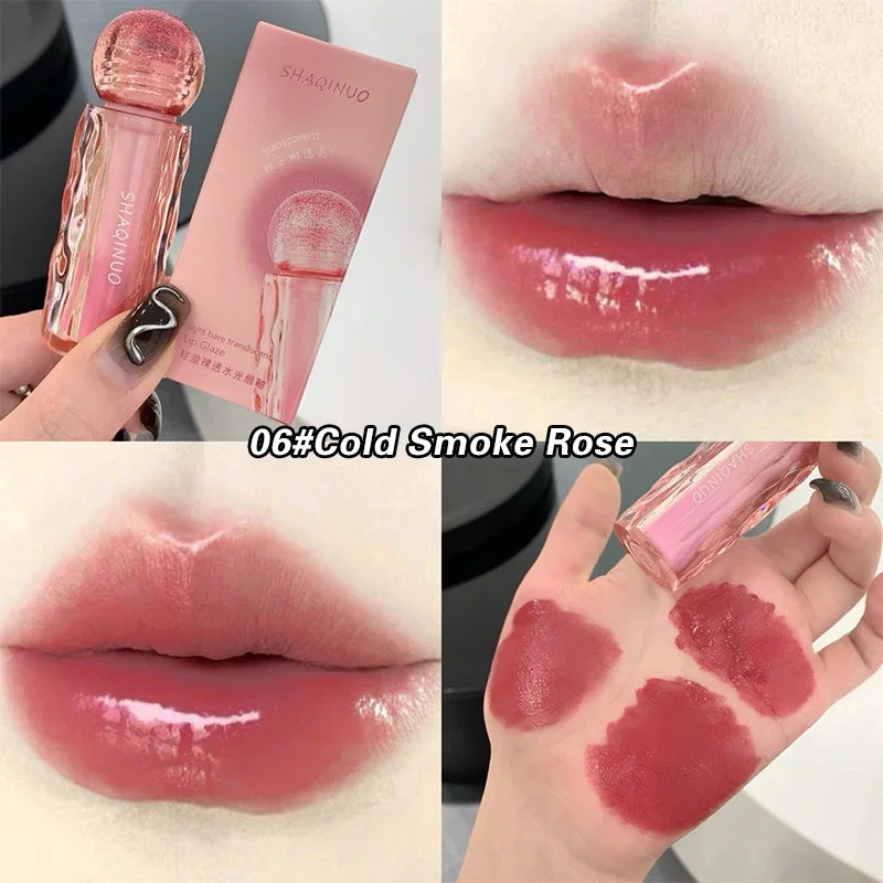 Mirror Lip Glaze Gloss Lasting Waterproof Non Stick Cup Bright Lipstick Lip Ink Tint Luxury Korean Nude Pink Makeup Cosmetics