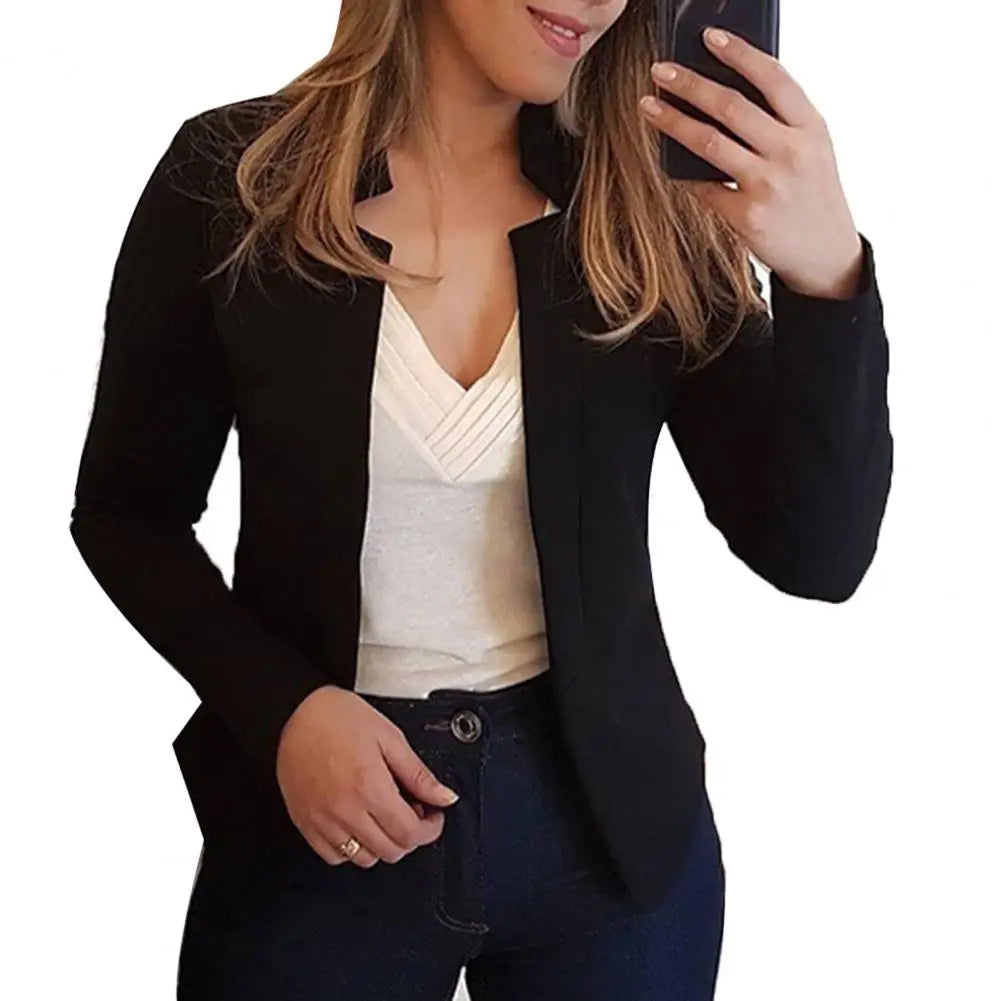 Trendy Women Blazer Slim Fit Business Outwear Plus Size Spring Coat  OL Style Lady Blazer for Work Mujer 2022 Fashion Ins