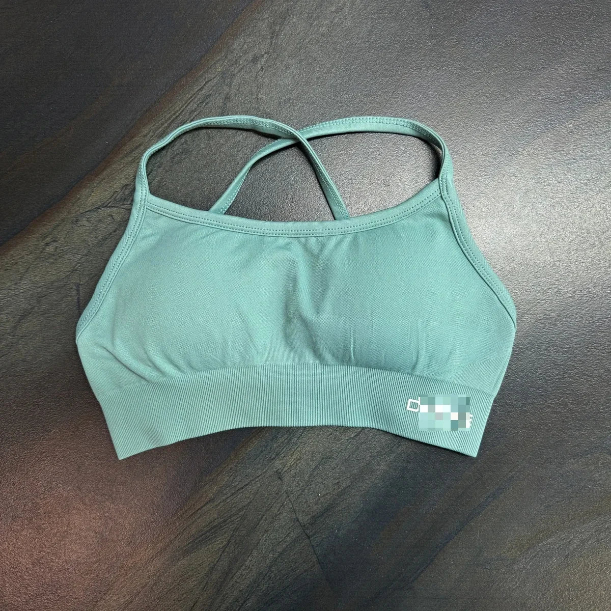 Dynamic Backless Sports Bra With Logo Women Seamless Yoga Top Bra Medium Support Padded Gym Crop Top Stretchy Fitness Sports Top