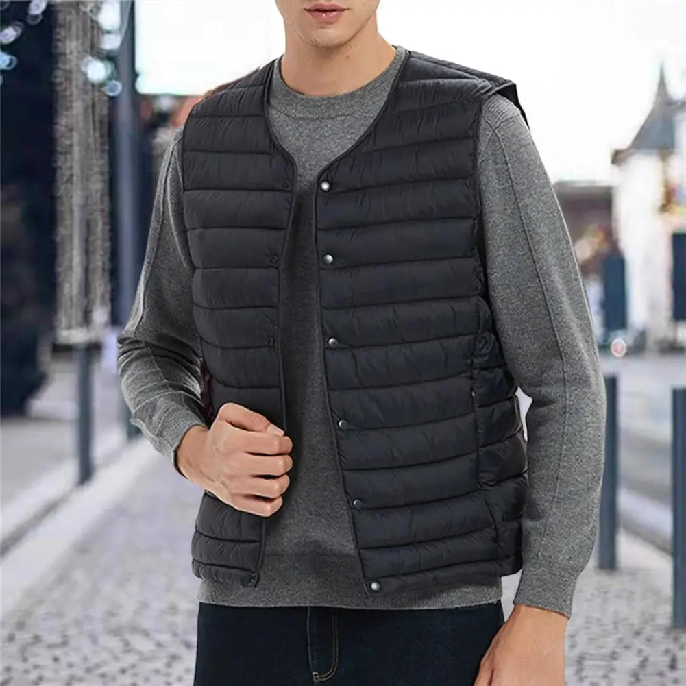 Ultra Light Thin Coat men Duck Down Sleeveless Jacket V Collar White Duck Down Women Vest