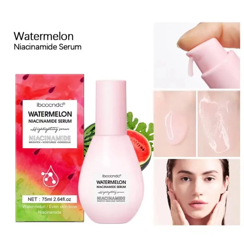 New Watermelon Glow Niacinamide Dew Drops Serum Makeup Primer Cream Lightweight Facial Serum & Priming Liquid Brightner