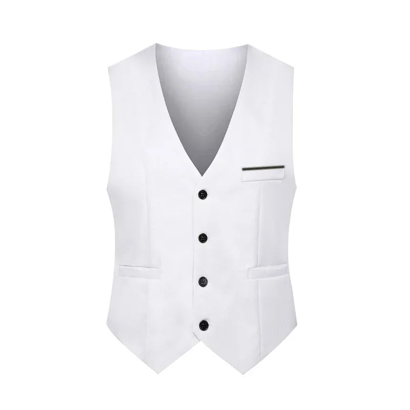 M-5XL Men's Suit Vest Summer Slim Fit Waist Solid Tank Top Business Leisure Party Bar Banquet Dress