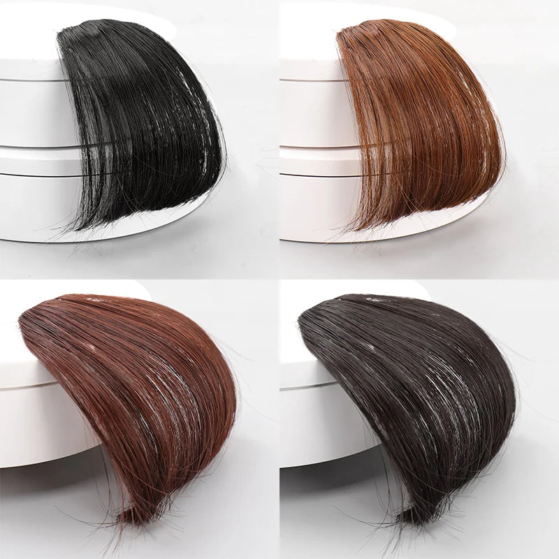 MANWEI Synthetic Wig Air bangs Women Natural Short Brown Blond Black Fake Hair Fringe Extension