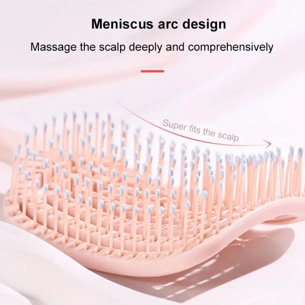 Relaxing Elastic Massage Comb Hollow Out Detangling Hair Brush Scalp Massage Combs Fast Blow Drying Detangler Hair Styling Tools