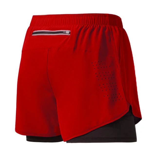 2024 Running Shorts Sportswear 2 in 1 Training Short Pant Summer Double-deck Beach Homme Jogging Clothing Gym Sport Shorts Men