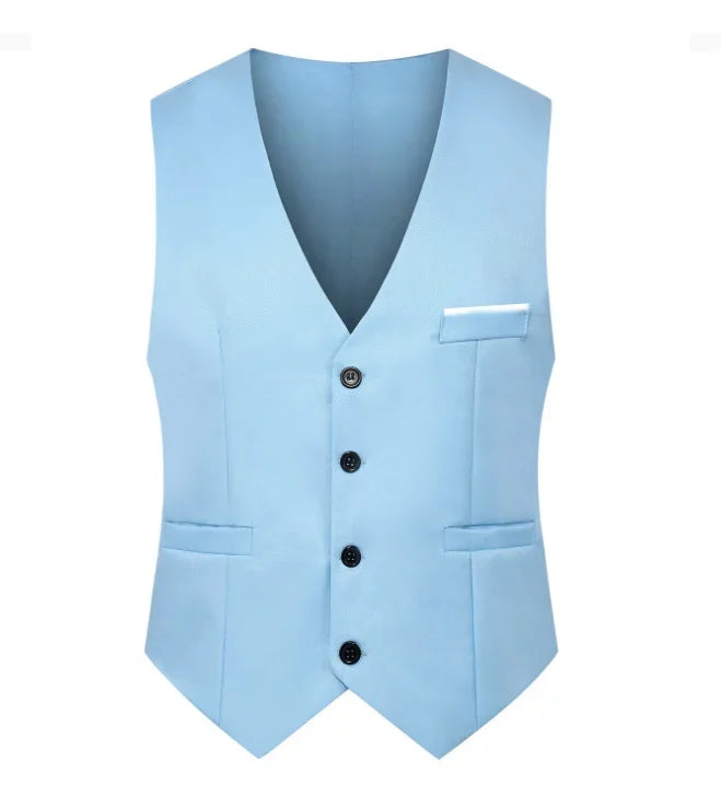 M-5XL Men's Suit Vest Summer Slim Fit Waist Solid Tank Top Business Leisure Party Bar Banquet Dress