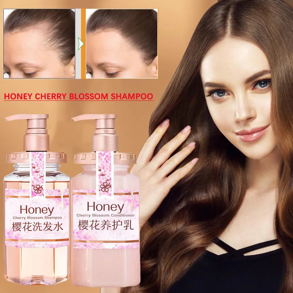 Anti-dandruff Anti-itch Refreshing Honey Cherry Blossom Shampoo Amino Acid Long-lasting Fragrance Conditioner Clean Scalp Beauty