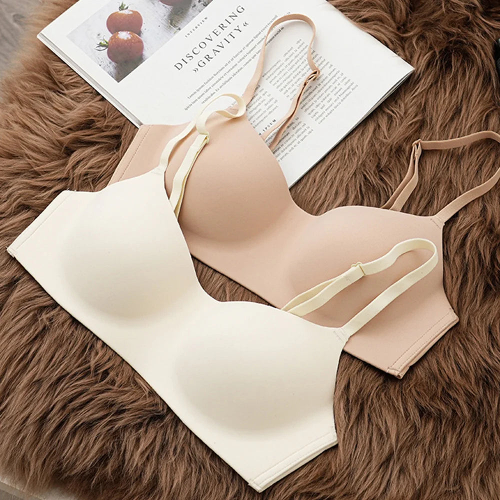 Women Seamless Bra Bralette Wireless Small Chest Bras Soild Padded Brassiere Tube Top Female Intimate Push Up Underwear Teenager