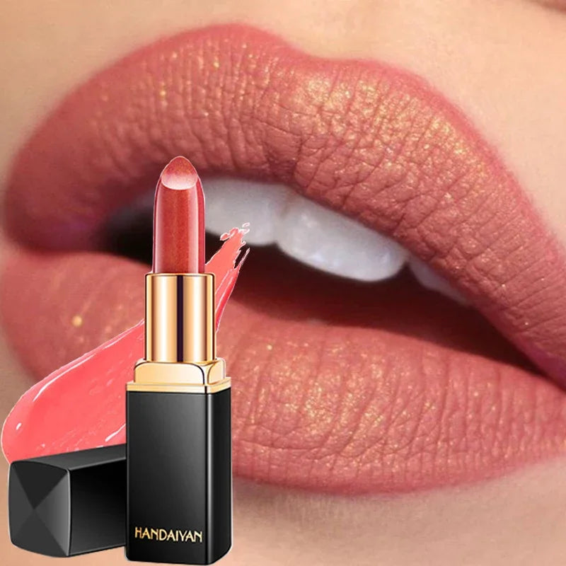 Mermaid Moisturizing Lipstick 9 Colors Waterproof Long Lasting Pigment Nude Pink Shimmer Lipstick Luxury Women Makeup Cosmetics