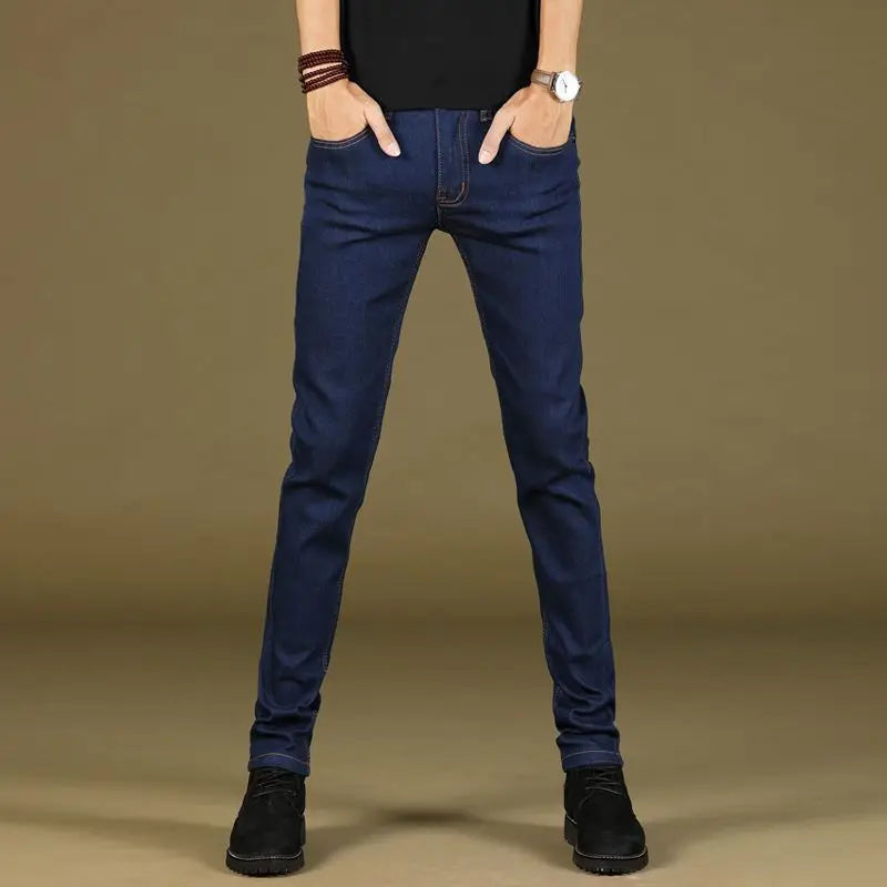 New Men's Jeans Luxury Korean Fashion 2024 Autumn and Spring Designer Streetwears Boyfriend Denim Jeans Men's Slim Casual Pants