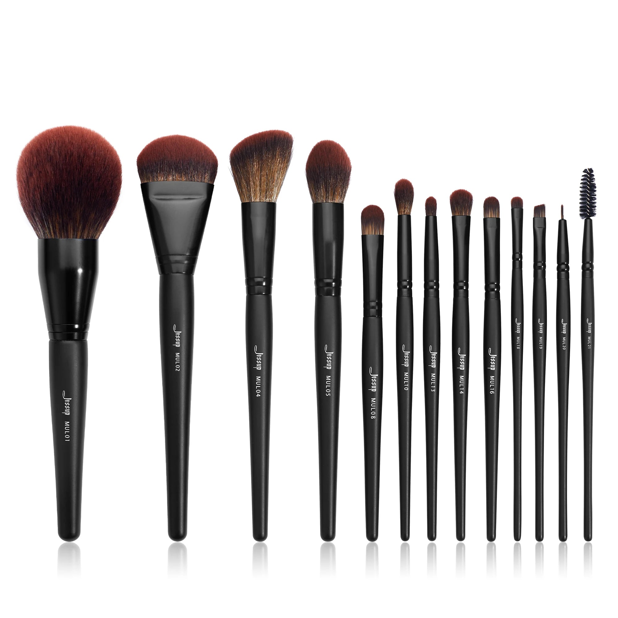 Jessup Makeup Brushes 10-14pc Makeup Brush set Synthetic Foundation Brush Powder Contour Eyeshadow Liner Blending Highlight T329