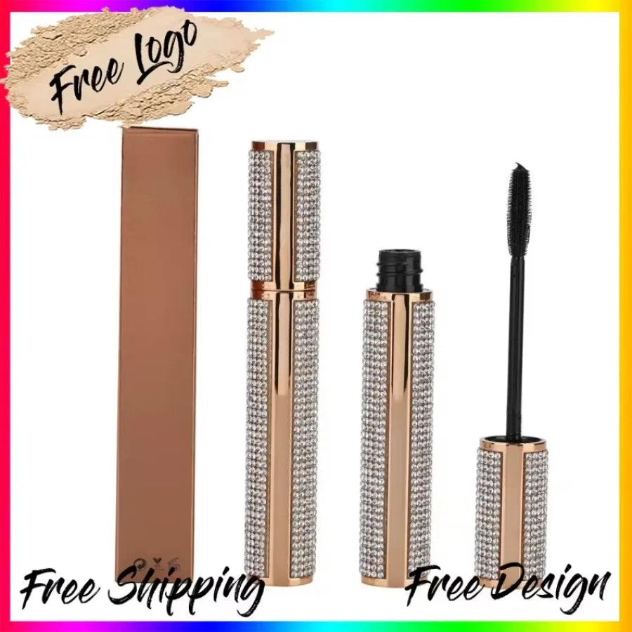 Custom Waterproof Curling Mascara Lengthening Long Lasting Non-smudged Thick Black Big Eyes Beauty Bulk Makeup for Beginners