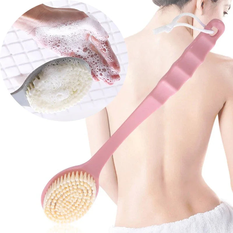 Long Handle Bath Brush Exfoliating Back Massage Shower SPA Foam Bathroom Accessories Soft Sponge Scrubber Body Cleansing Brushes