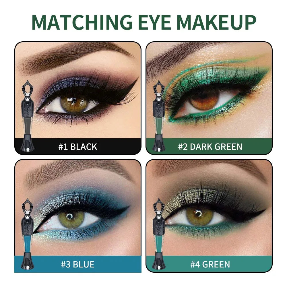 Retro Black Dark Green Kohl Powder Eyeliner Waterproof Long Lasting Natural Smooth Kohl Eyeshadow No Smudge Makeup Product