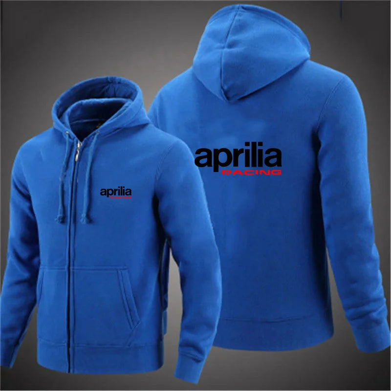 2024 Fashion Men's Hoodies Aprilia Racing Casual Hoodies Zip-up Autumn Coat Sweatshirts Tops Hoodie Male Clothing