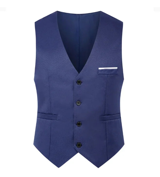 M-5XL Men's Suit Vest Summer Slim Fit Waist Solid Tank Top Business Leisure Party Bar Banquet Dress