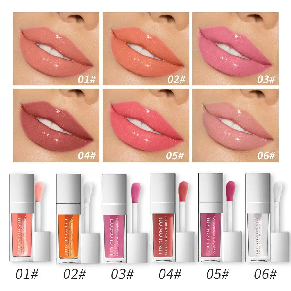 6 Colors Lip Gloss Moisturizing Lip Oil Lip Gloss NonSticky Gloss Glaze Sexy Korean Lip 1pcs Lipstick Fashion Makeup High-end