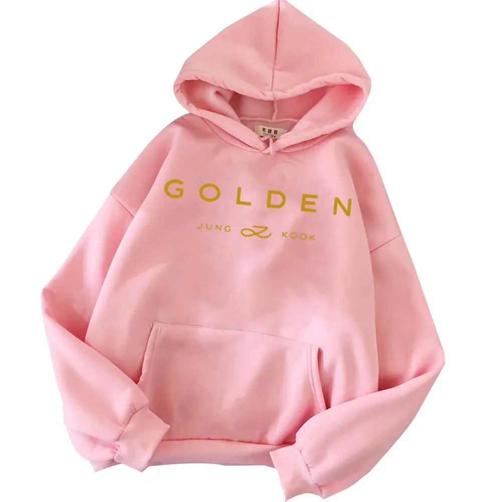 2024 Hot Hoodie Jungkook Kpop Hoodie Vintage Sweatshirt Sudaderas Winter Warm Golden Album Merch Unisex Hoodies Man Woman