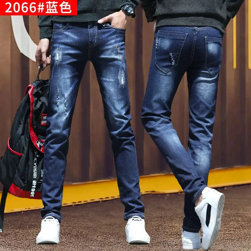 New Men's Jeans Luxury Korean Fashion 2024 Autumn and Spring Designer Streetwears Boyfriend Denim Jeans Men's Slim Casual Pants