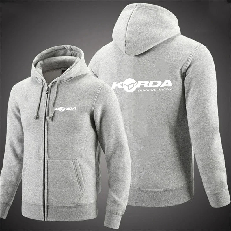 2024 Men's Korda Inspired Tribute Casual Zipper Hoodies Coats Fishing Carp Sweatshirts Jacket Tracksuit Fashion Comfortable Tops