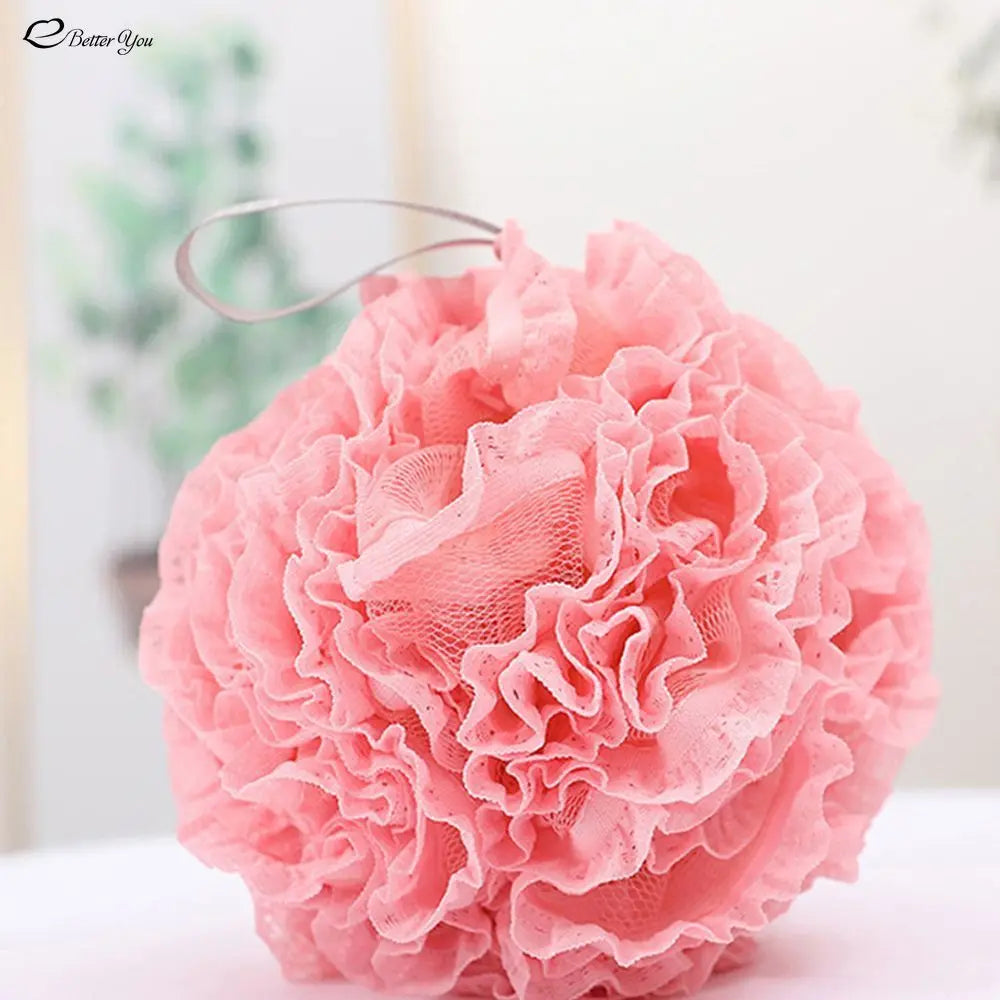 Large Size Bath Shower Loofah Sponge Pouf Body Wash Scrubber  Rubbing Towel Foaming Wash Shower Bath Ball Mesh Sponge