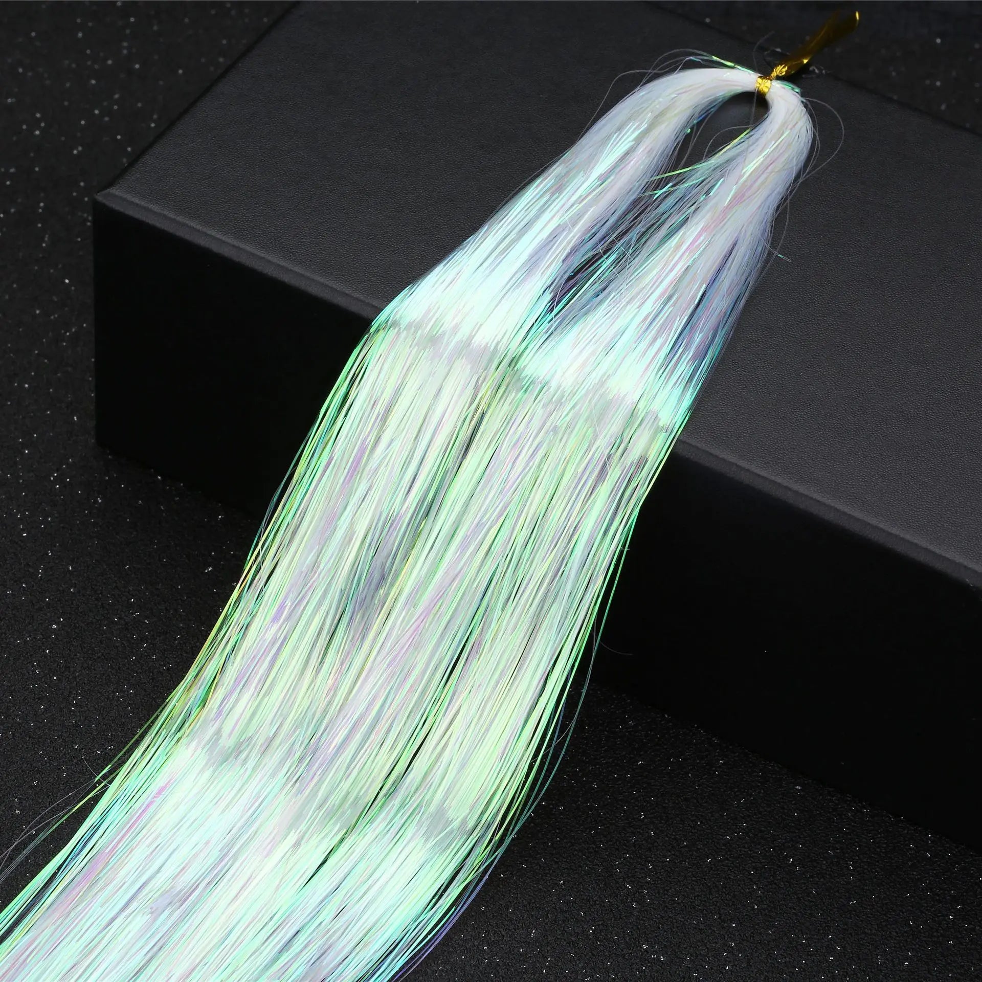 120cm  Sparkle Shiny Hair Tinsel Hair Extensions Dazzles Women Hippie for Braiding Headdress Hair Braiding Tools