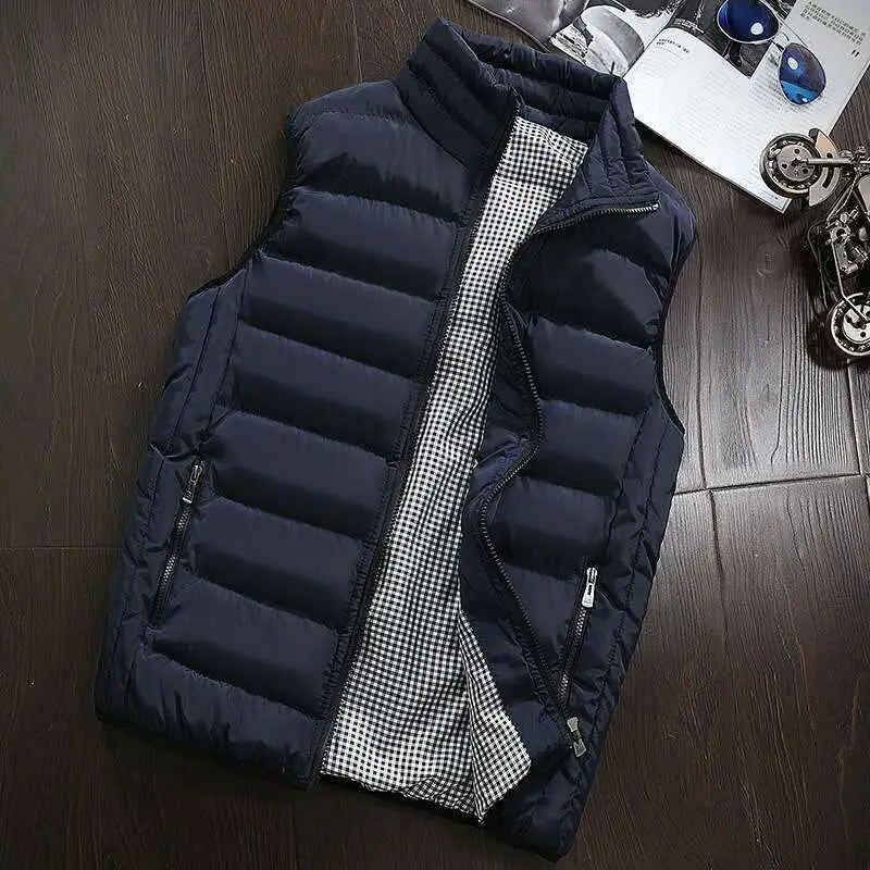 2024 High-end Cotton Vest Jacket Waistcoat, Men's Autumn and Winter Hot Selling Fashion Casual Comfortable Sleeveless Jacket.