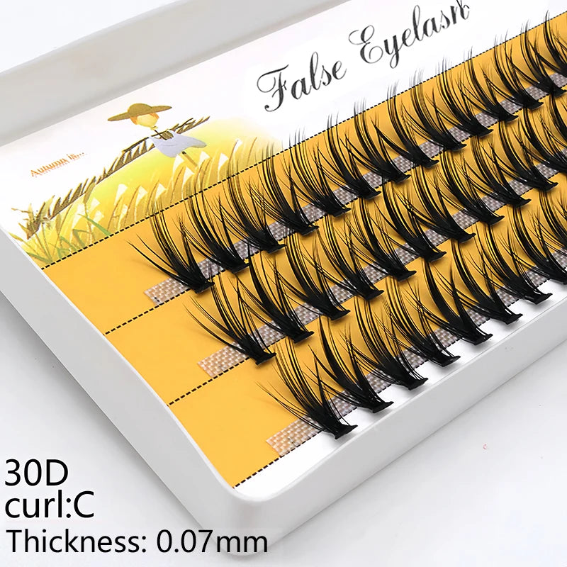 60 bundles/box10/20/30D Individual Cluster Eyelash Natural Eyelash extension Russia Eyelash Cluster Makeup tool for fake Eyelash