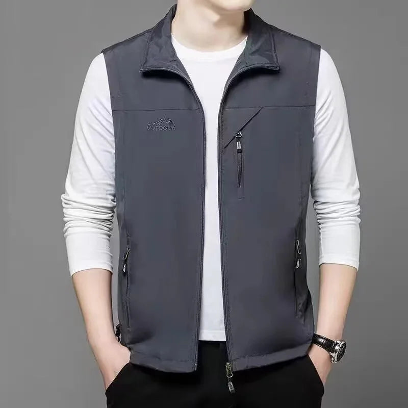 New Vest men thin sleeveless vest casual jacket jacket men vest