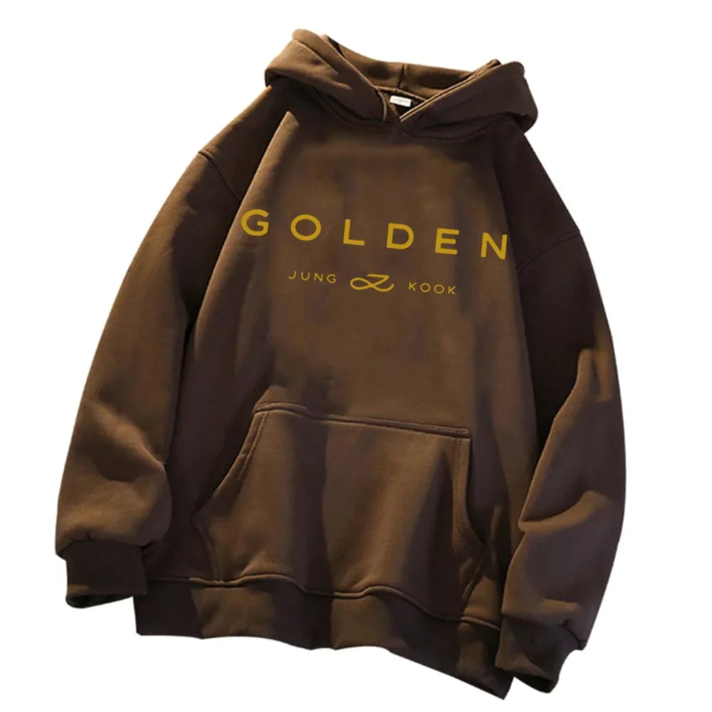 2024 Hot Hoodie Jungkook Kpop Hoodie Vintage Sweatshirt Sudaderas Winter Warm Golden Album Merch Unisex Hoodies Man Woman