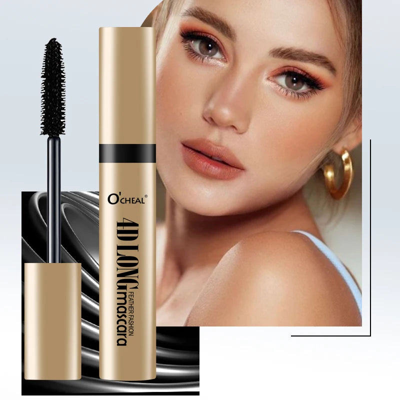 O‘CHEAL 4D Silk Fiber Black Mascara Waterproof Volumizing Curling Mascara Lengthening Mascara Long Lasting Fuller Lashes Makeup