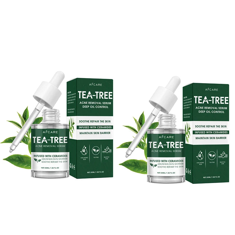 Acne Tea Tree Serum Relief Vegan Non-Sticky Clear Balanced Skin for Soothing Calming Irritated Moisturizing Skin Care Product