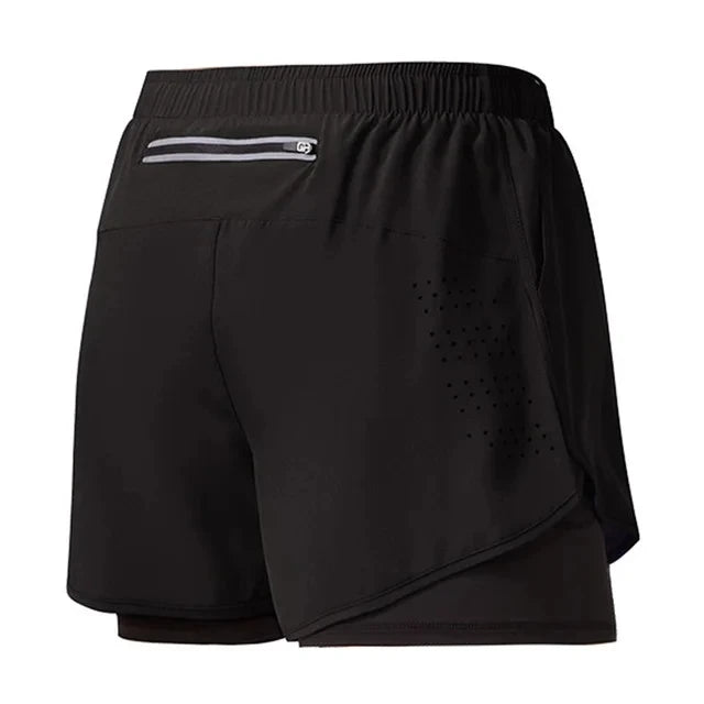 2024 Running Shorts Sportswear 2 in 1 Training Short Pant Summer Double-deck Beach Homme Jogging Clothing Gym Sport Shorts Men