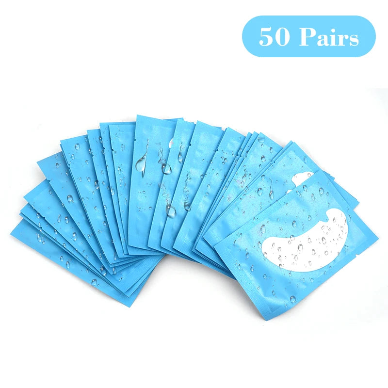 50pairs Eye Pads For Eyelash Extension Hydrogel Patches For Eyelashes U Shaped Gel Pads Lashes Extension Supplies Patches Makeup