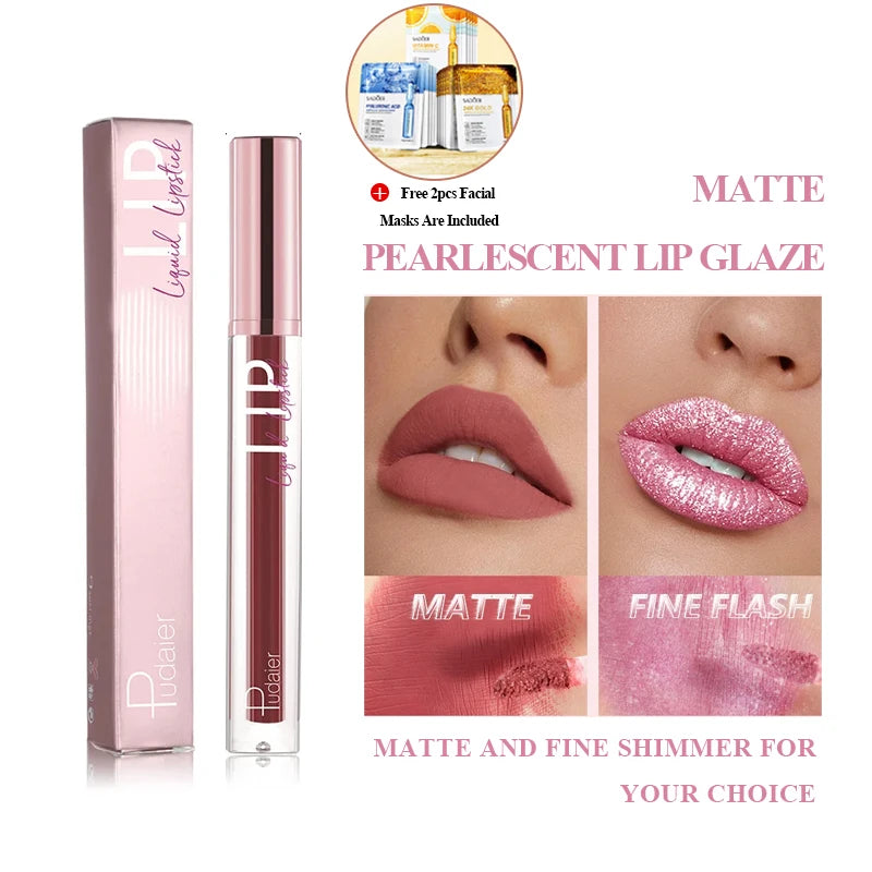 12 Colors Matte Lip Gloss Waterproof Long lasting Non-Stick Lip Glaze Non-Fade Makeup Lipstick for Women.