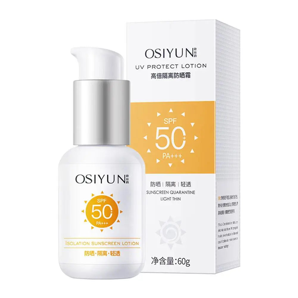 Facial Sunscreen SPF50 Lotion Moisturizing Sun Block, Isolation Whitening Cream Sunscreen Body Protective Care Skin Cream, Z9R7