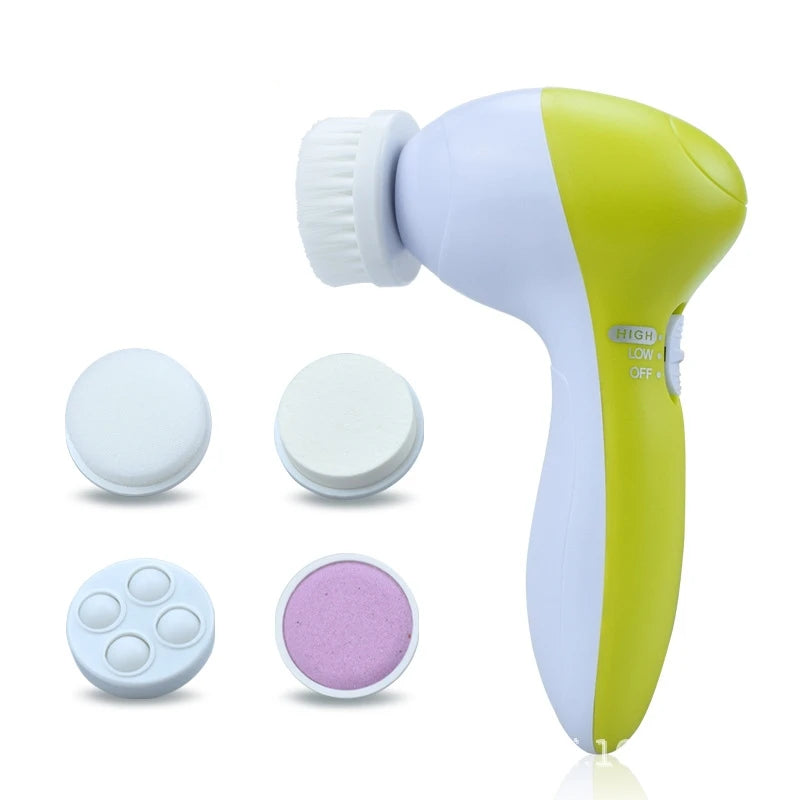 5 in 1 Electric Facial Cleanser Wash Face Cleaning Machine Skin Pore Cleaner Wash Machine Spa Blackhead Cleaning Facial Cleanser