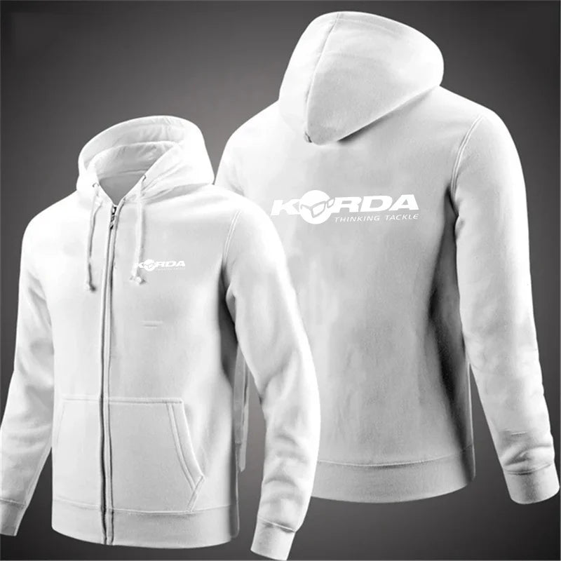 2024 Men's Korda Inspired Tribute Casual Zipper Hoodies Coats Fishing Carp Sweatshirts Jacket Tracksuit Fashion Comfortable Tops