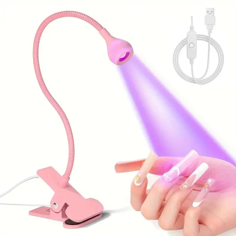 Nail Dryer Light UV Nail lamp 395nm Wavelength Clip-on Desk Mini USB For Gel Nails ongle Manicure Salon Tools