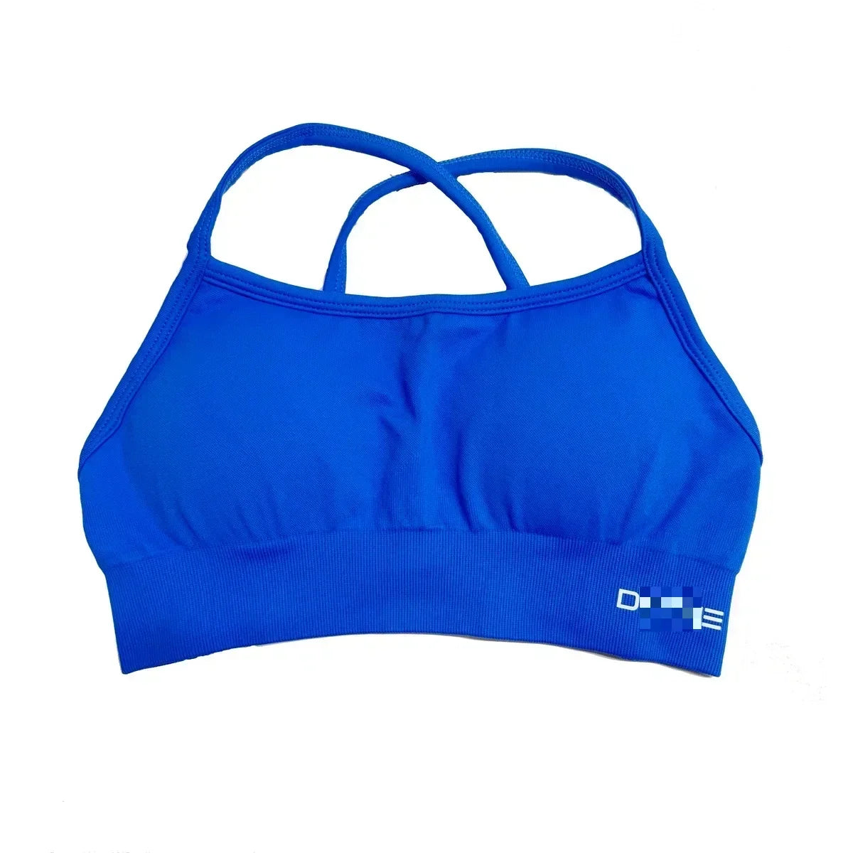 Dynamic Backless Sports Bra With Logo Women Seamless Yoga Top Bra Medium Support Padded Gym Crop Top Stretchy Fitness Sports Top