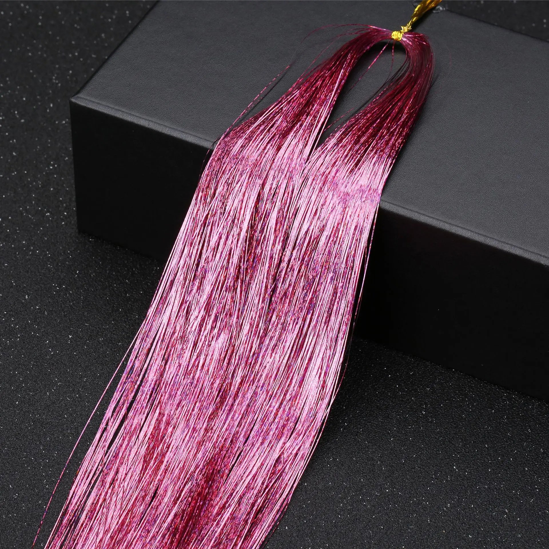 120cm  Sparkle Shiny Hair Tinsel Hair Extensions Dazzles Women Hippie for Braiding Headdress Hair Braiding Tools