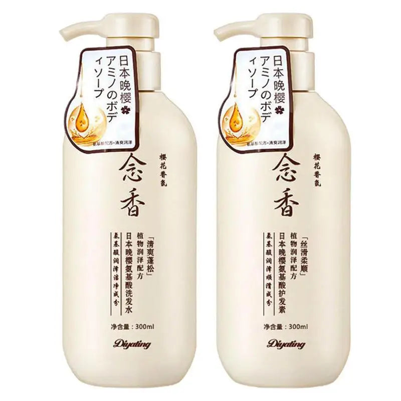 Sakura Japanese Shampoo and conditioner Gentle Moisturizing Cleansing Nourishing Scalp Amino Acid Hair Shampoo Oil Control