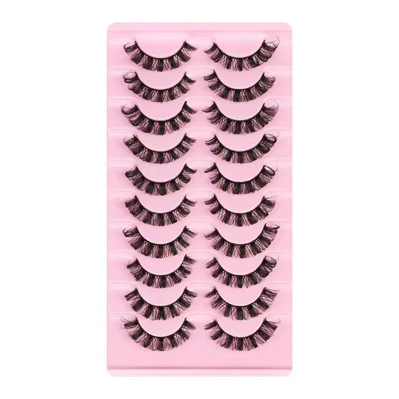 10Pairs 3D Mink Lashes russian strip lash Dramatic False Eyelashes Faux Cils Makeup Wholesale Fake Eyelash Extension