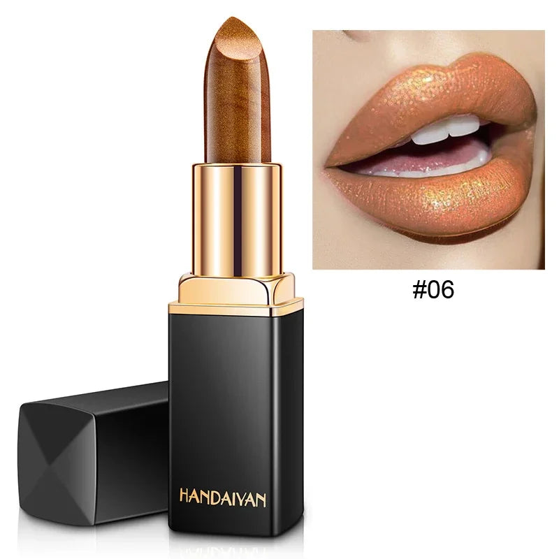 Mermaid Moisturizing Lipstick 9 Colors Waterproof Long Lasting Pigment Nude Pink Shimmer Lipstick Luxury Women Makeup Cosmetics