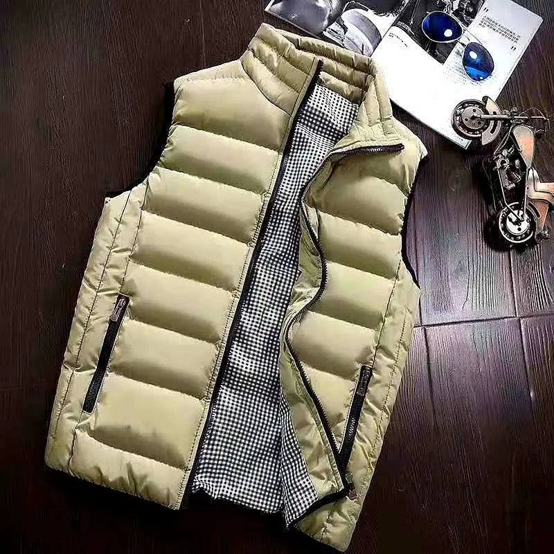 2024 High-end Cotton Vest Jacket Waistcoat, Men's Autumn and Winter Hot Selling Fashion Casual Comfortable Sleeveless Jacket.