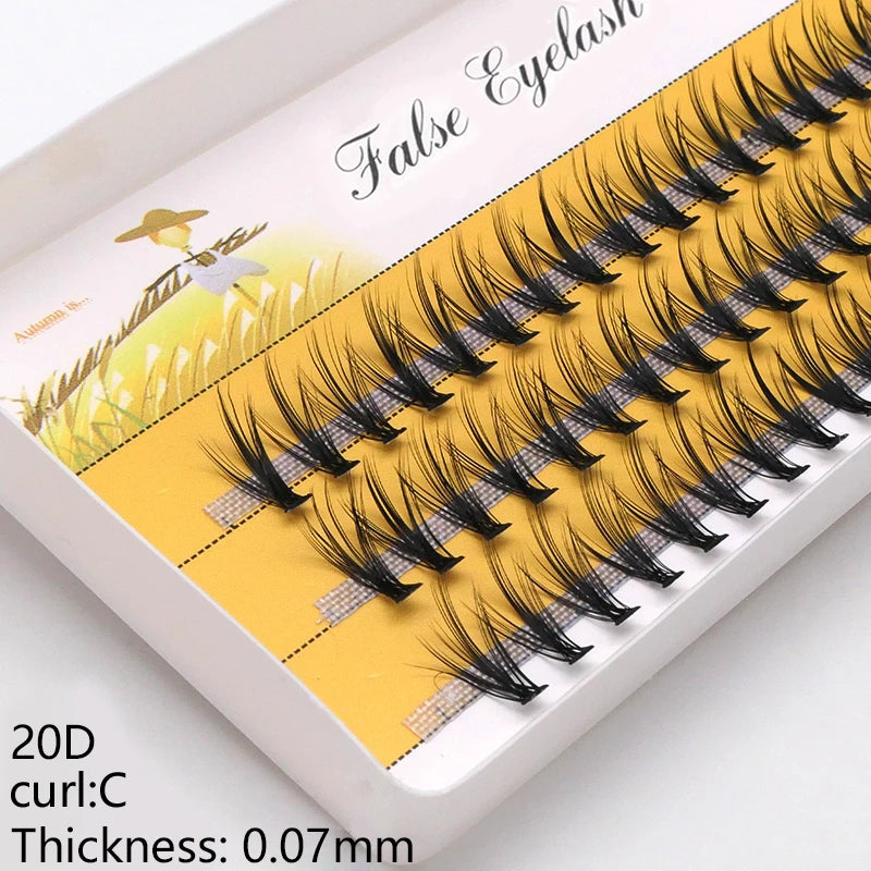 60 bundles/box10/20/30D Individual Cluster Eyelash Natural Eyelash extension Russia Eyelash Cluster Makeup tool for fake Eyelash