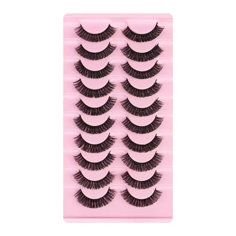 10Pairs 3D Mink Lashes russian strip lash Dramatic False Eyelashes Faux Cils Makeup Wholesale Fake Eyelash Extension